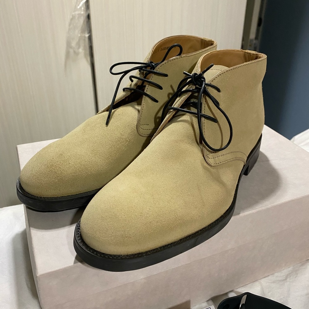 Bally Men’s Cream Suede Boots